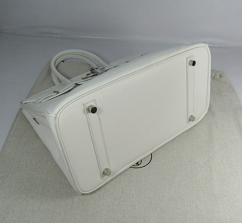 High Quality Fake Hermes Birkin 35CM Togo Leather Bag White 6089 - Click Image to Close